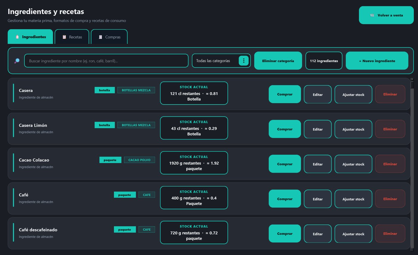 Control de stock de ingredientes en tiempo real