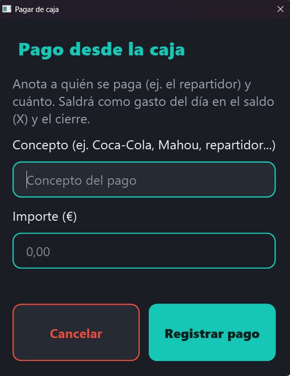 Pago desde la caja a proveedor o repartidor