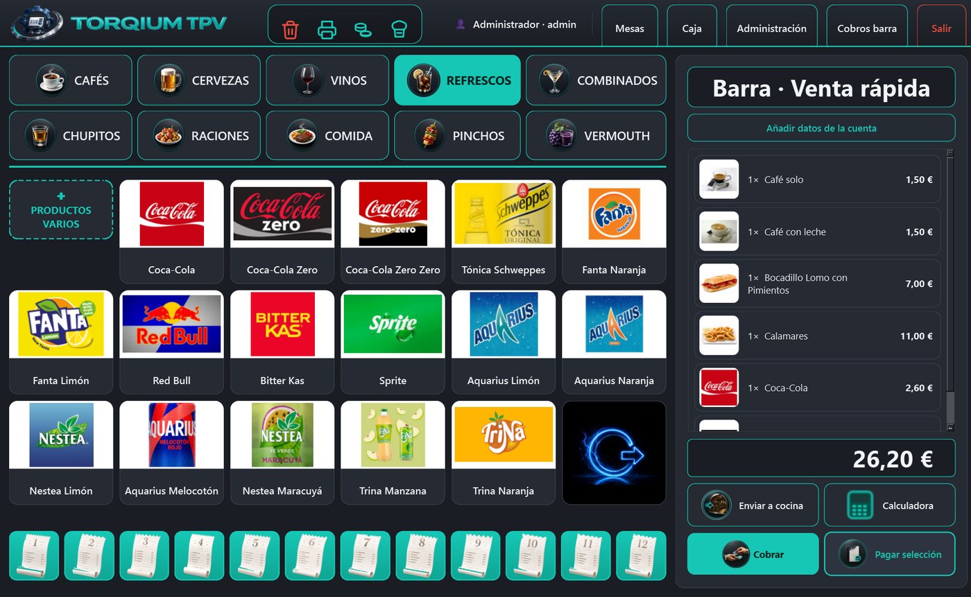 Ticket de venta con varios productos añadidos