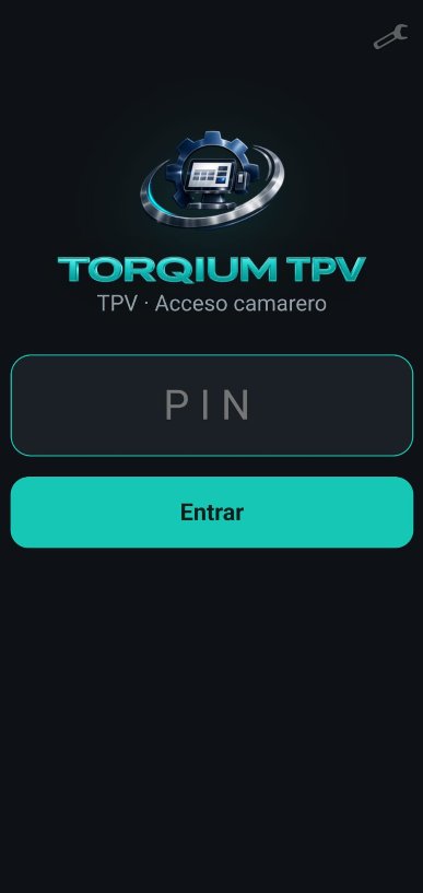 Acceso de camarero con PIN en la app móvil