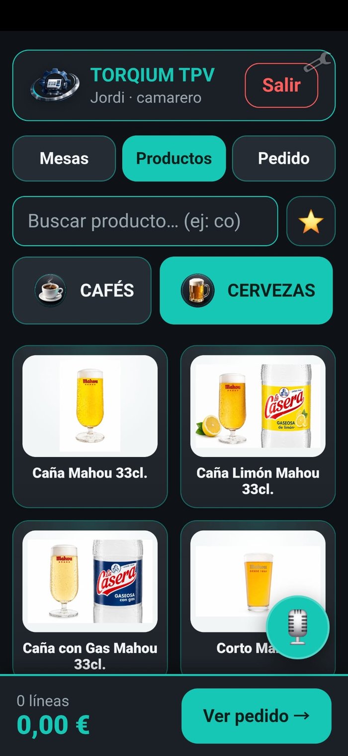 Catálogo de productos con buscador y favoritos en la app móvil